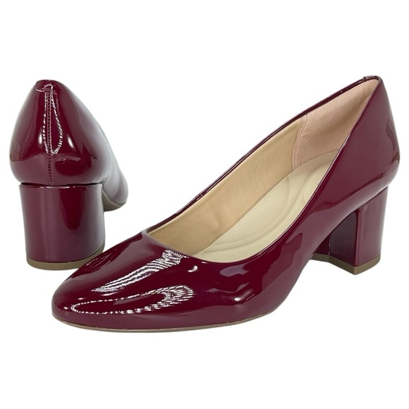 Easy Spirit Cosma3 Dark Plum Patent Leather Womens Pumps Size 8M - Picture 9 of 11